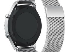 Curea ceas Smartwatch Samsung Galaxy Watch 46mm, Samsung Watch Gear S3, Silver Milanese Loop, iUni 2